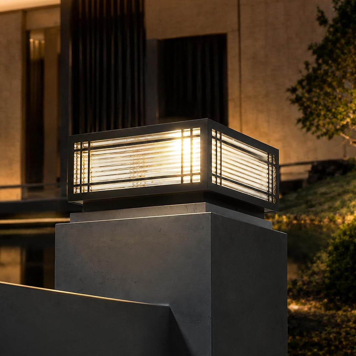 11.81in outdoor post lights hardwired, 3000k e26 modern, main product view