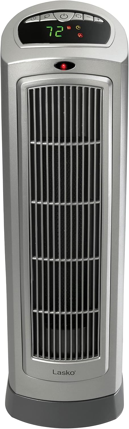 Lasko Oscillating Digital Ceramic Tower Heater for Home with Adjustable Therm...