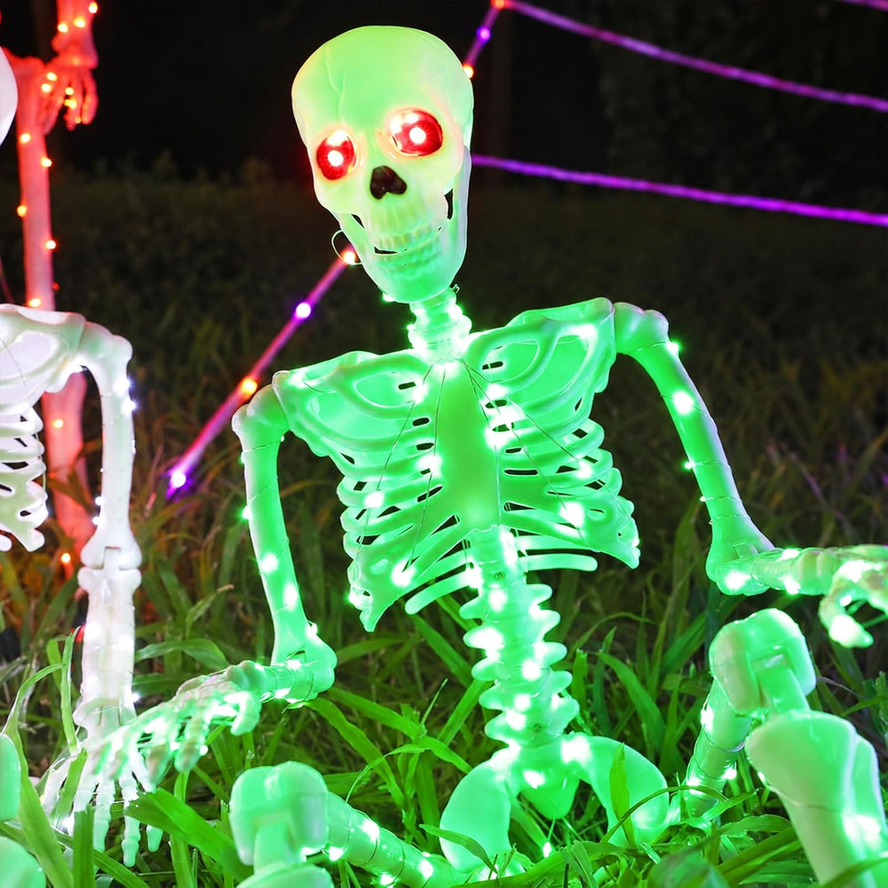 Halloween Decorations Outdoor Skeletons Set - 2 Pack 36" (90cm) Light Up...