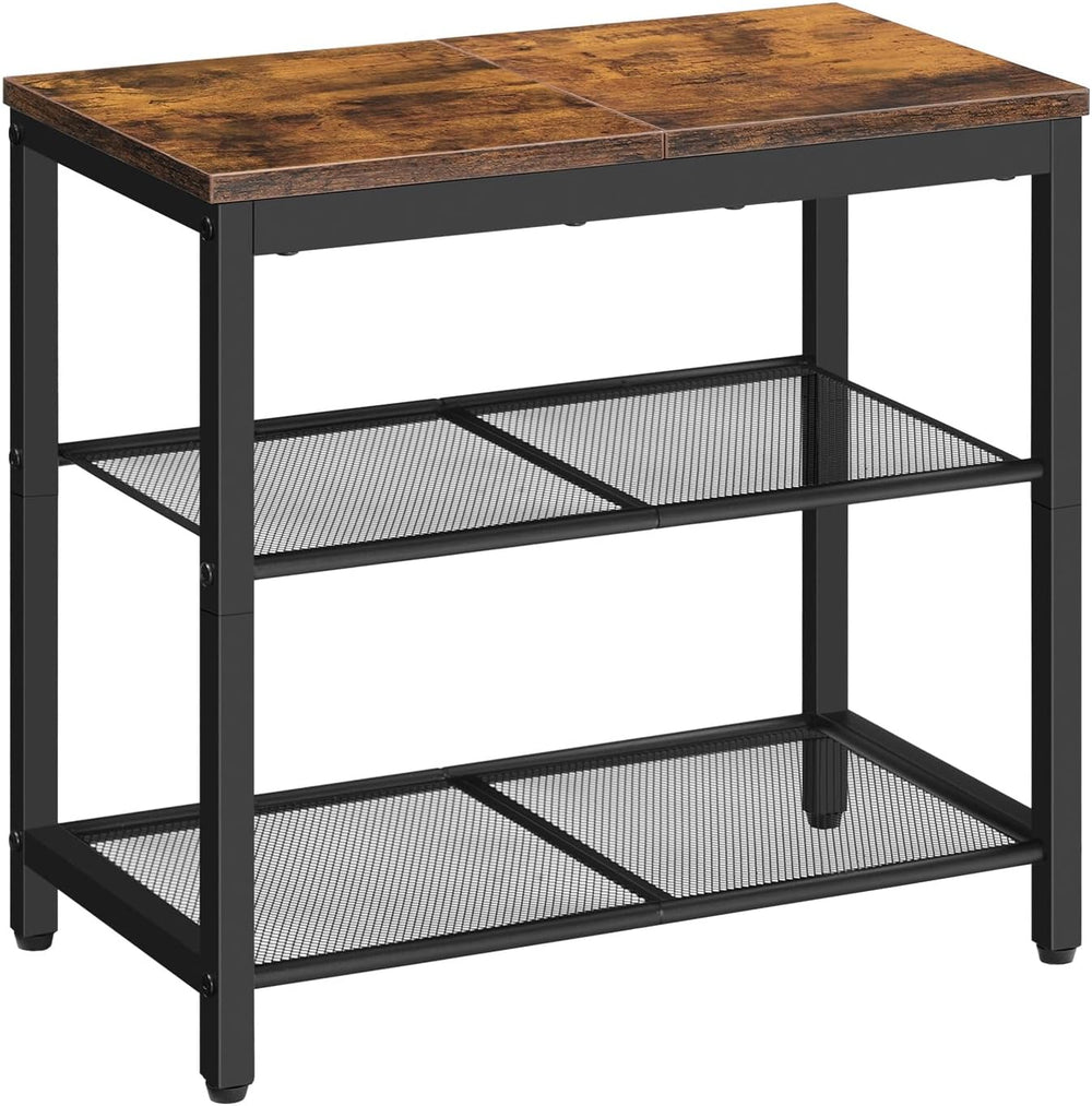 HOOBRO Shoe Bench, 3-Tier Shoe Rack, Industrial Shoe Organizer Storage Bench,...