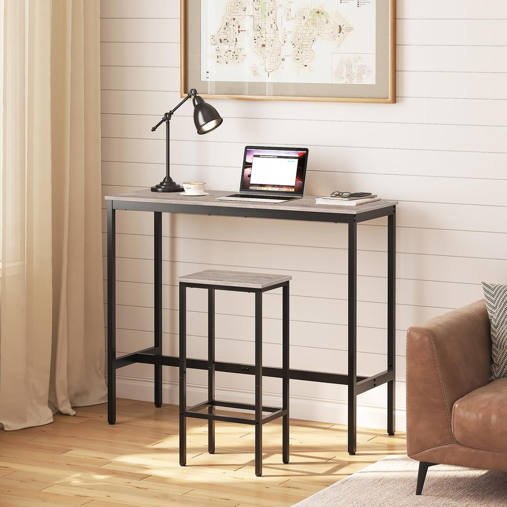 MAHANCRIS Set of 2 Bar Stools, 29.5" Tall Counter Bar Stools, Kitchen Br...