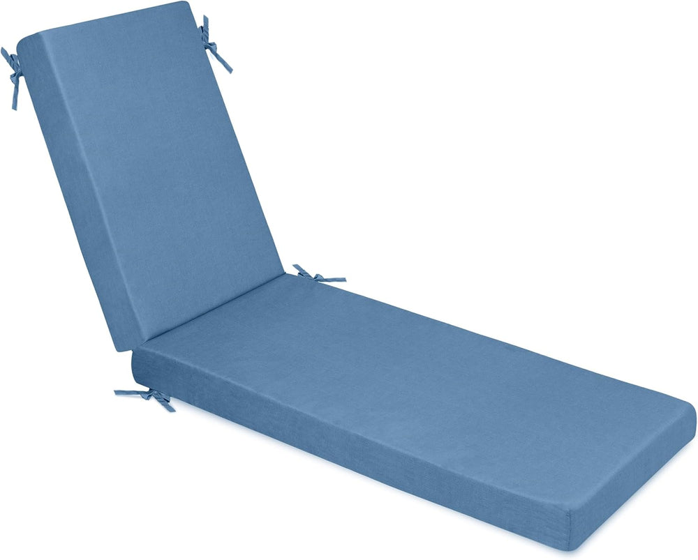 Milliard Memory Foam Outdoor Chaise Lounge Lawn Chair Cushion, with Waterproo...