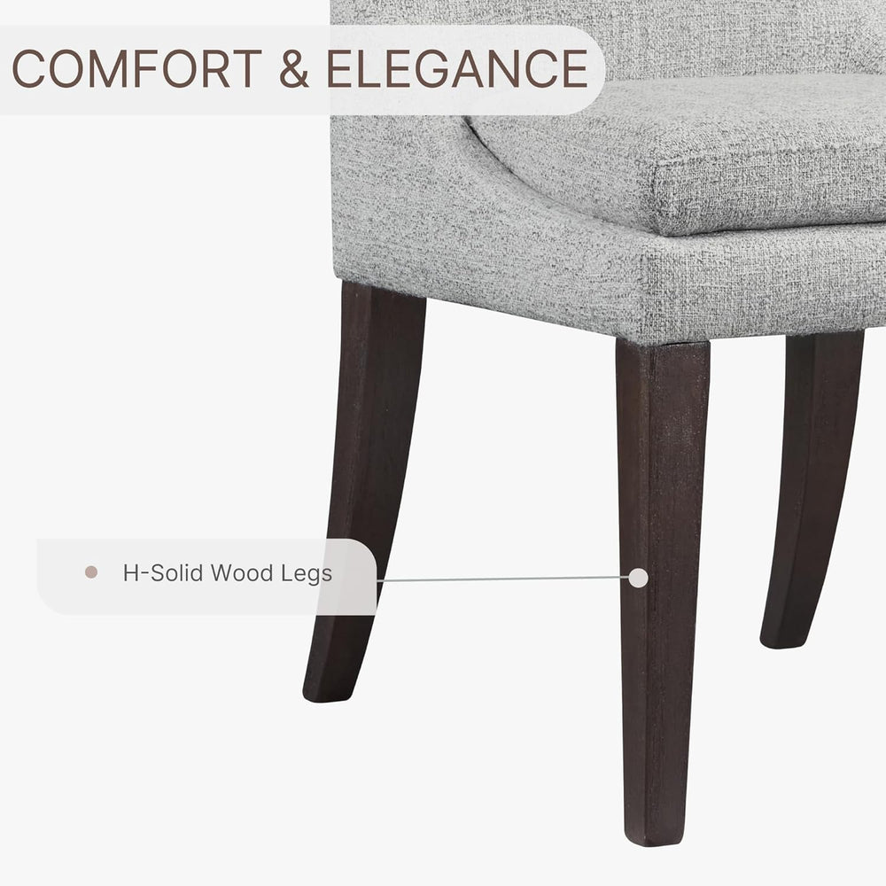 KISLOT Upholstered Dining Chairs Modern Sidechair Performance Fabric High Bac...
