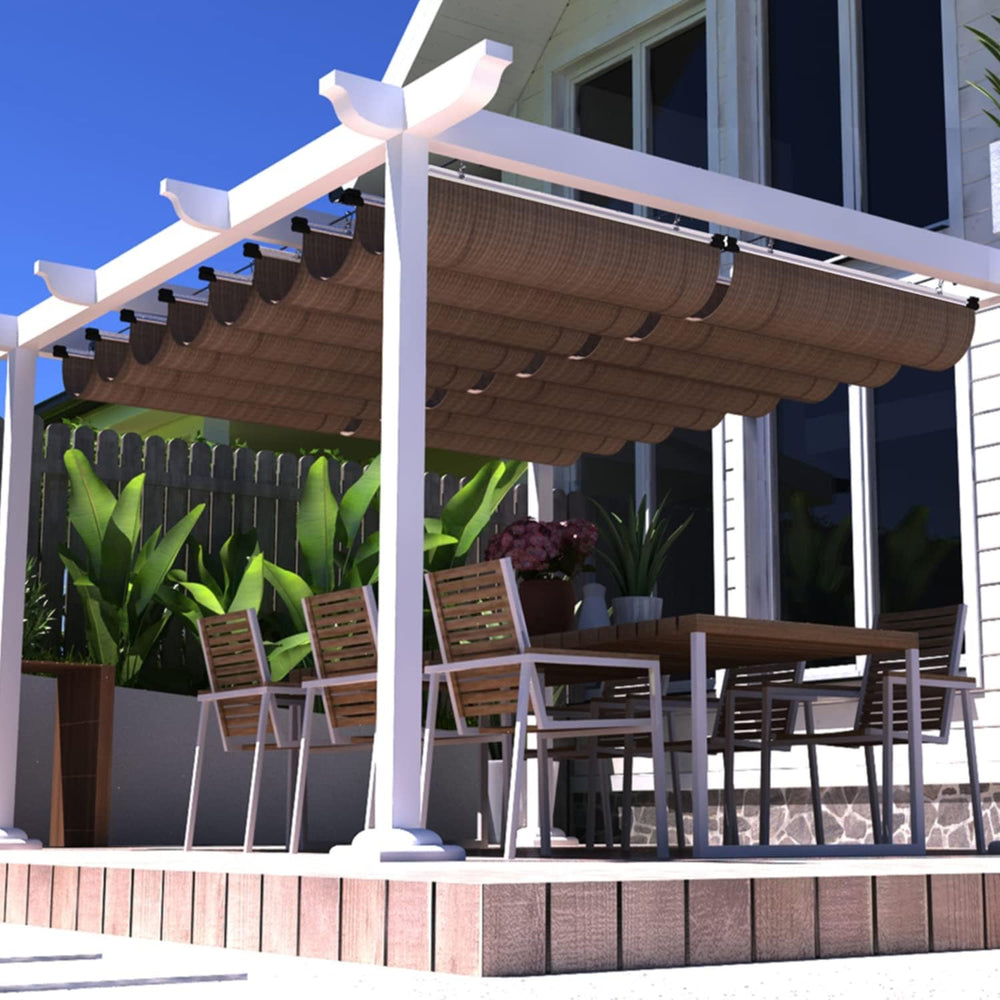 4' × 16' Pergola Shade Cover Retractable Pergola Replacement Canopy S...