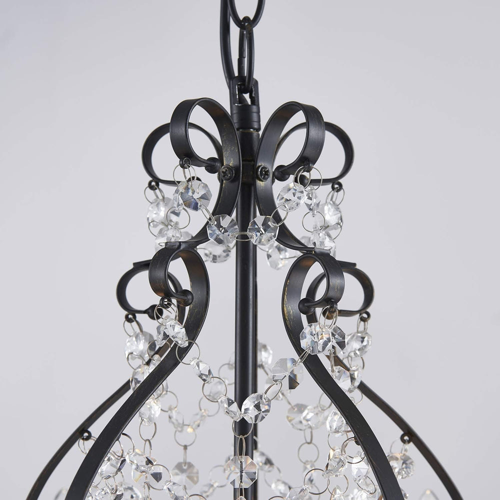 Saint Mossi 5-Lights Crystal Chandelier, Farmhouse Pendant Light Fixtures, H2...
