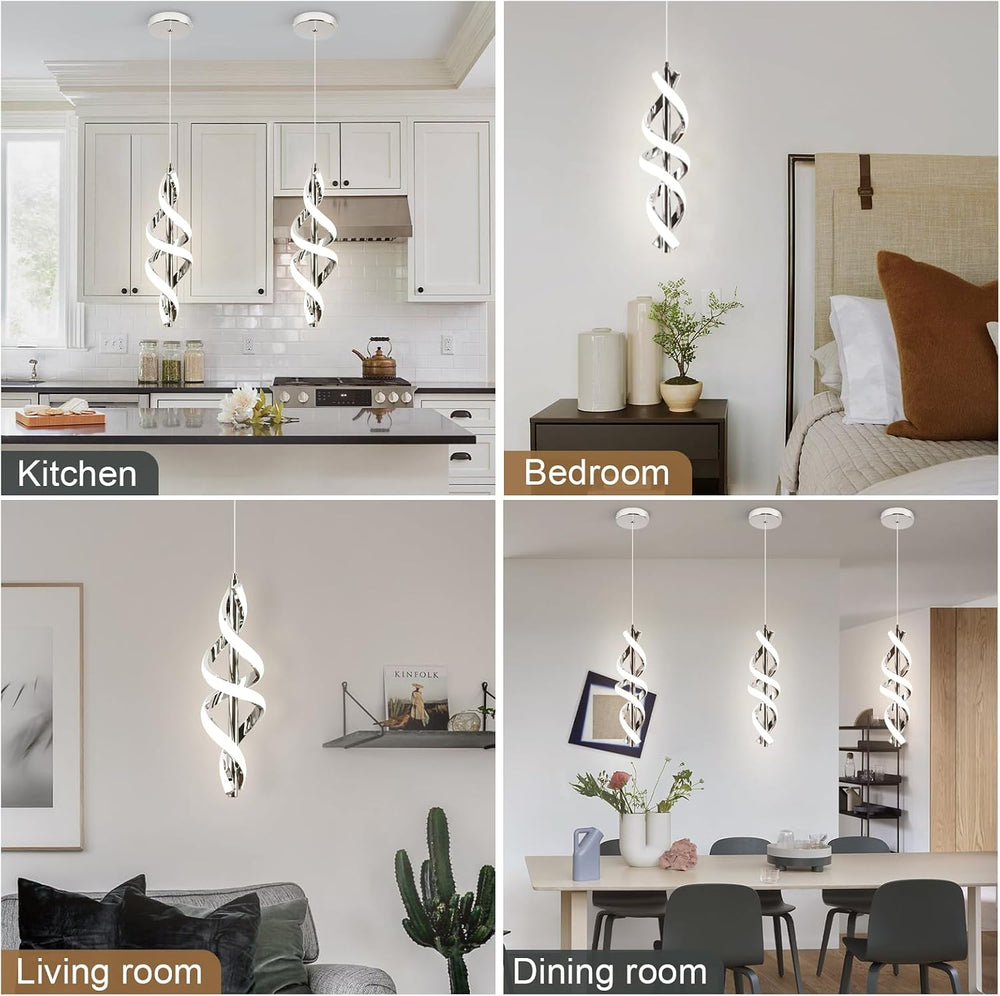 Pendant Light,4000K Modern LED Pendant Lights Kitchen Island,Adjustable Penda...