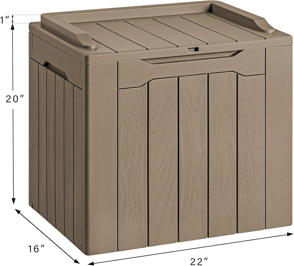 Devoko 30 Gallon Resin Deck Box Outdoor Indoor Waterproof Storage Box for Pat...