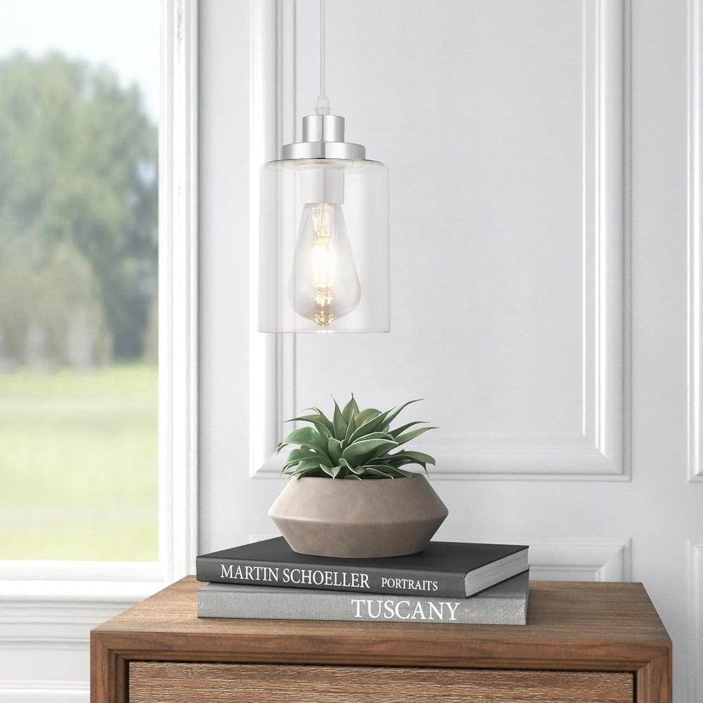 WimiSom Industrial Pendant Lighting, Modern Glass Shade Pendant Lights