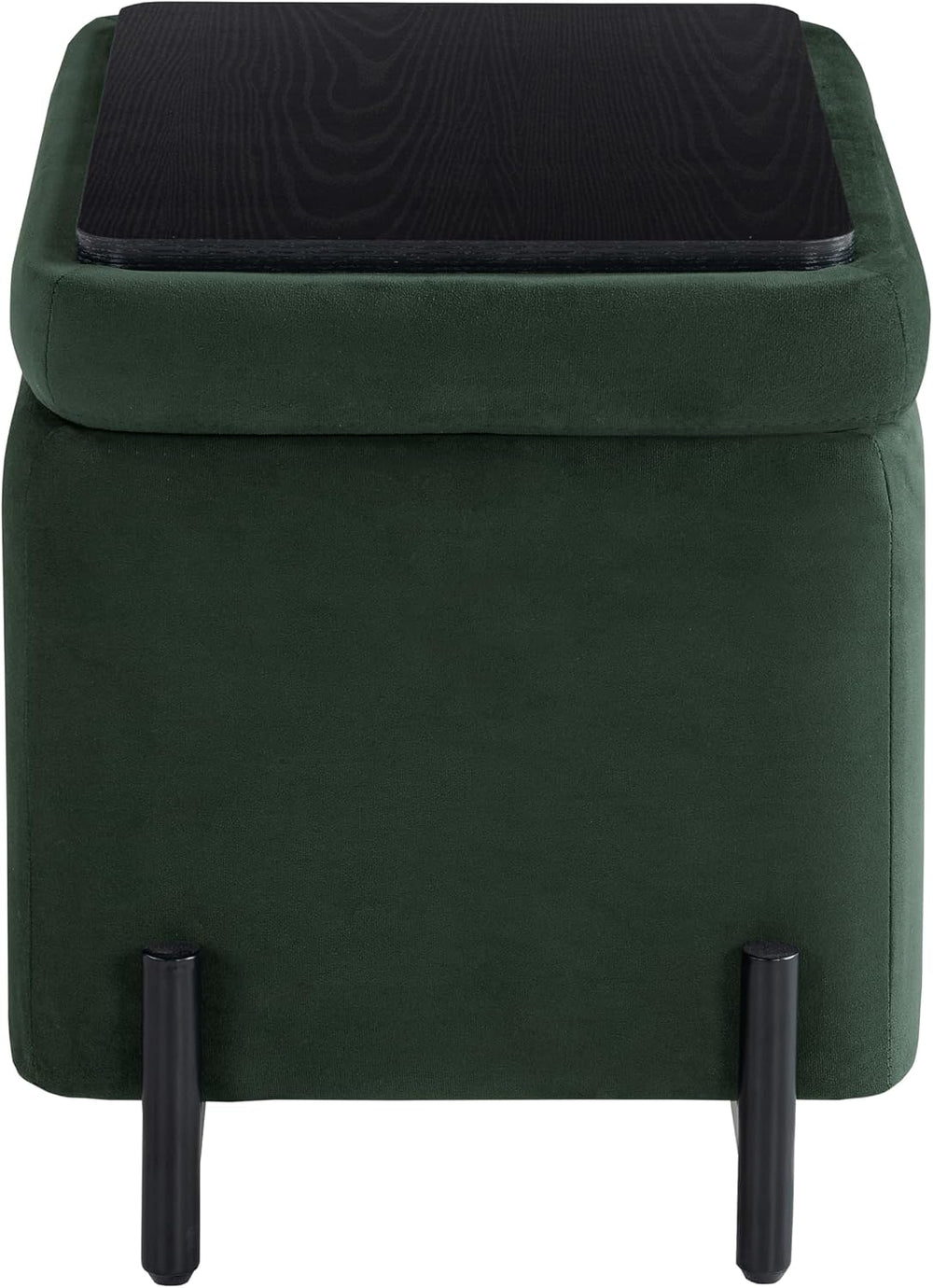 Studio Living Connor 24” Small Storage Ottoman with Reversible Tray Lid, Velv...