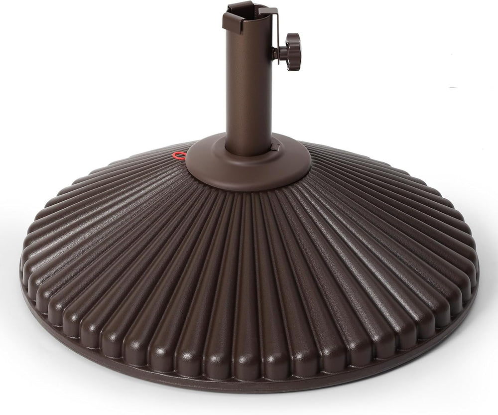 Abba Patio Umbrella Flower Base, Round Sunburst Outdoor Umbrella Stand, Table...