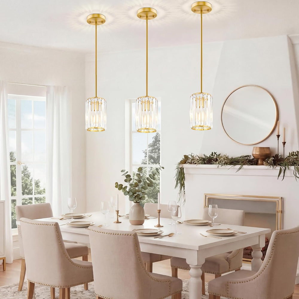 Gold Pendant Light, Modern Crystal Pendant Lights Kitchen Island, Kitchen Isl...