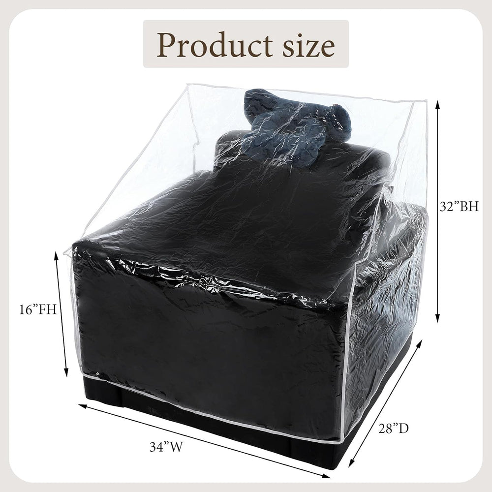 Woanger 8 Packs Plastic Patio Chair Covers Furniture Waterproof Dust Proof
