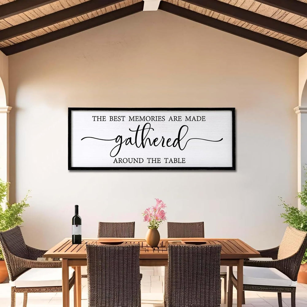 The Best Memories are Made Gathered Around The Table Framed Wall Art 40'&...