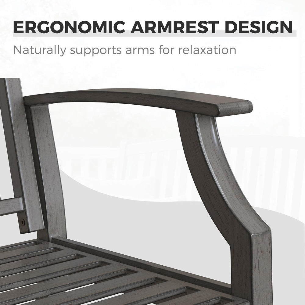 Grand patio Farmhouse Outdoor Bench, Garden Benches with Anti-Rust Aluminum, ...