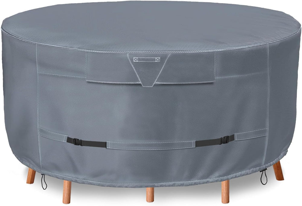 Round Patio Dining Set Cover 95" Table & Chairs Waterproof