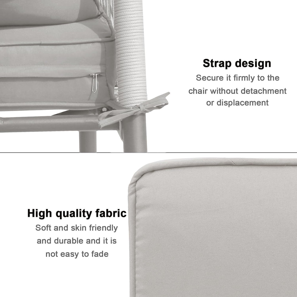 Outdoor Cushion Covers 4 Pack Waterproof&Fade Resistant Zipper Patio Furn...