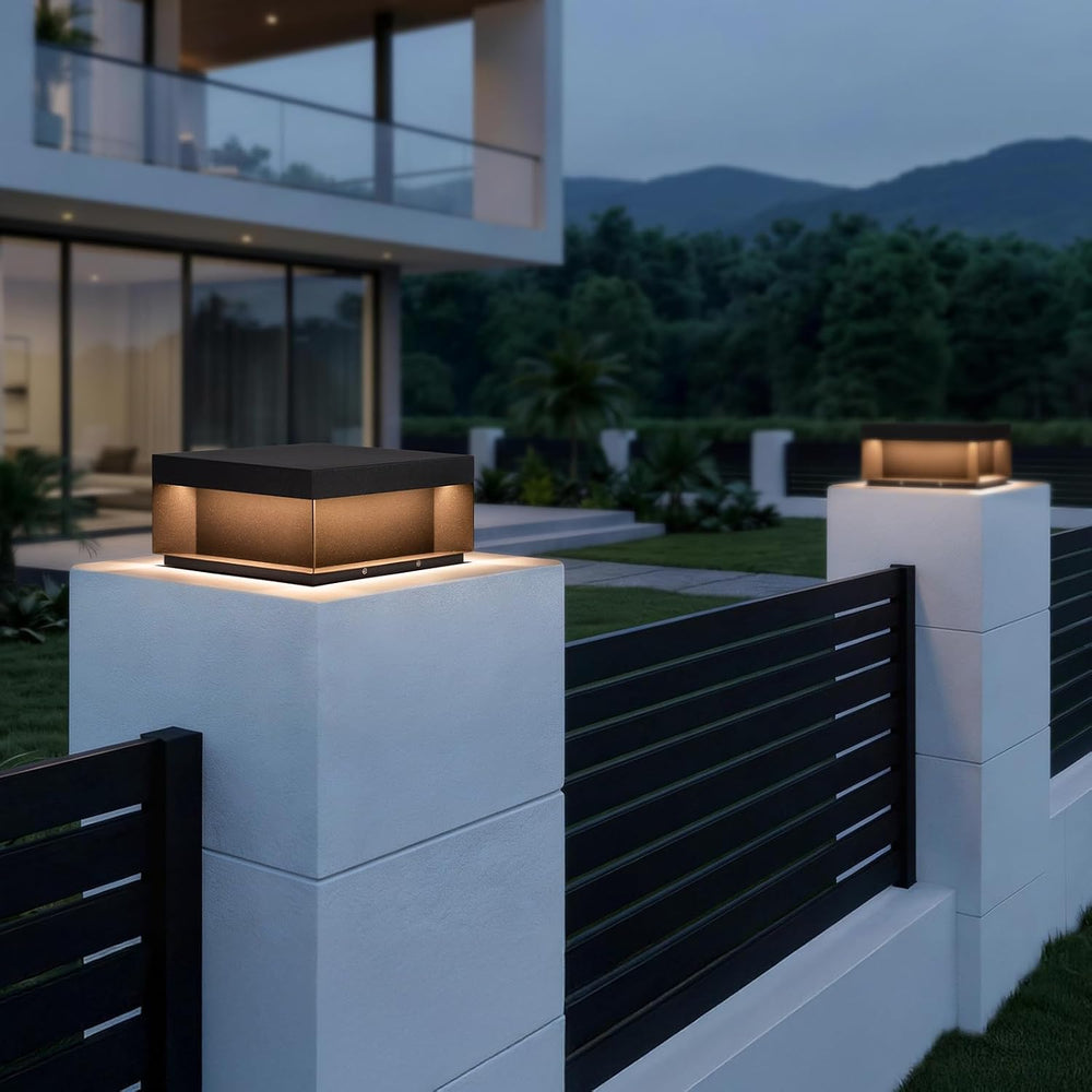 11.8'' Outdoor Post Lights Hard Wired, AC100-240V Outdoor Pillar Light