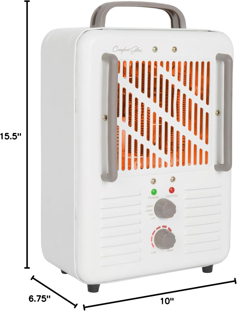 Comfort Glow EUH341 Milkhouse Style Electric Heater 5,200 Btu, White, Length:...