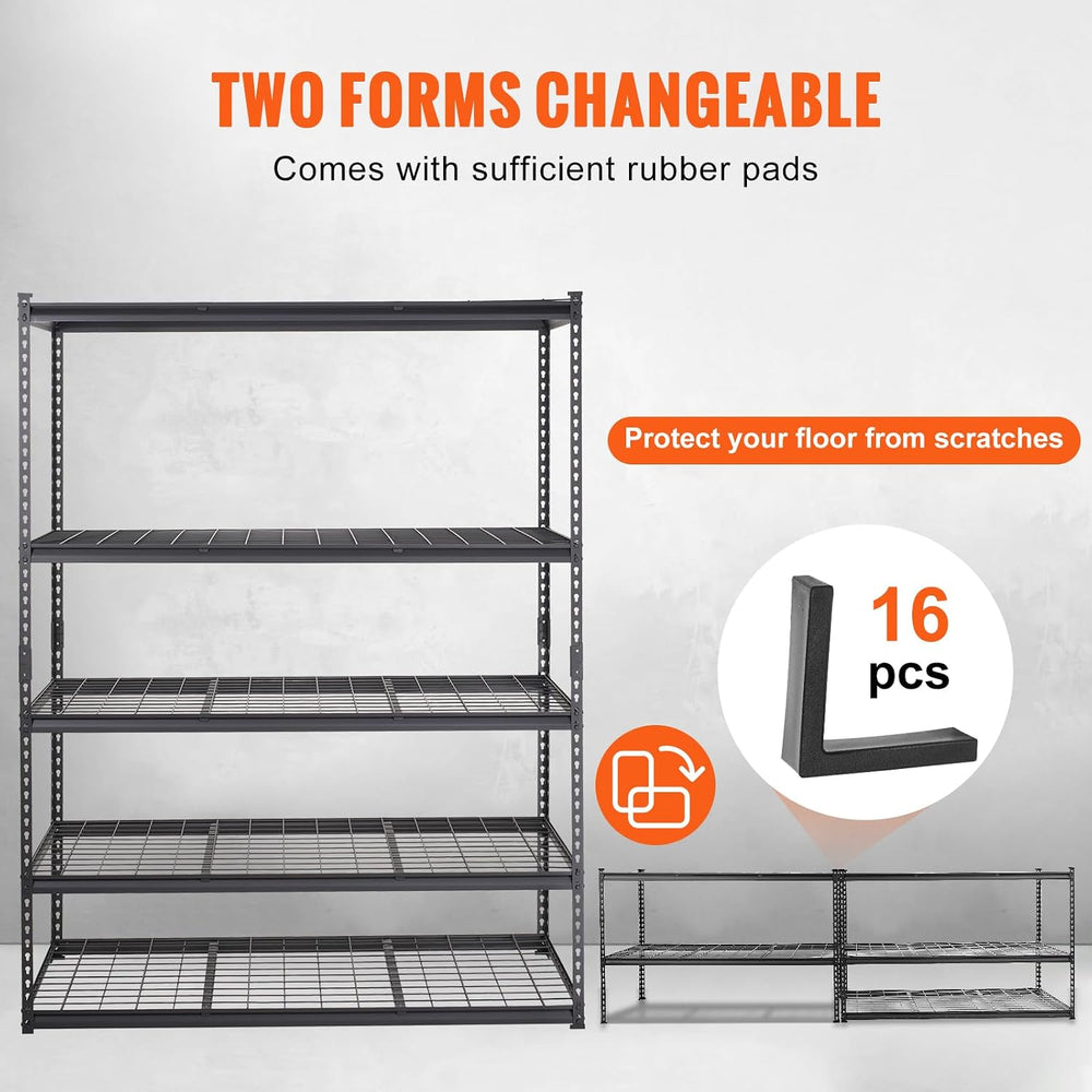 VEVOR Storage Shelving Unit 5-Tier Adjustable 2000 lbs Capacity 60"x24&q...