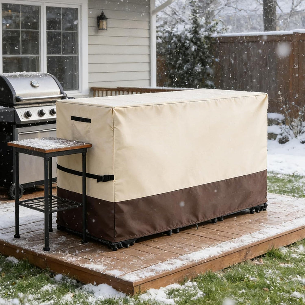 Outdoor Bar Cover Patio Bistro Set Cover, Beige&Brown