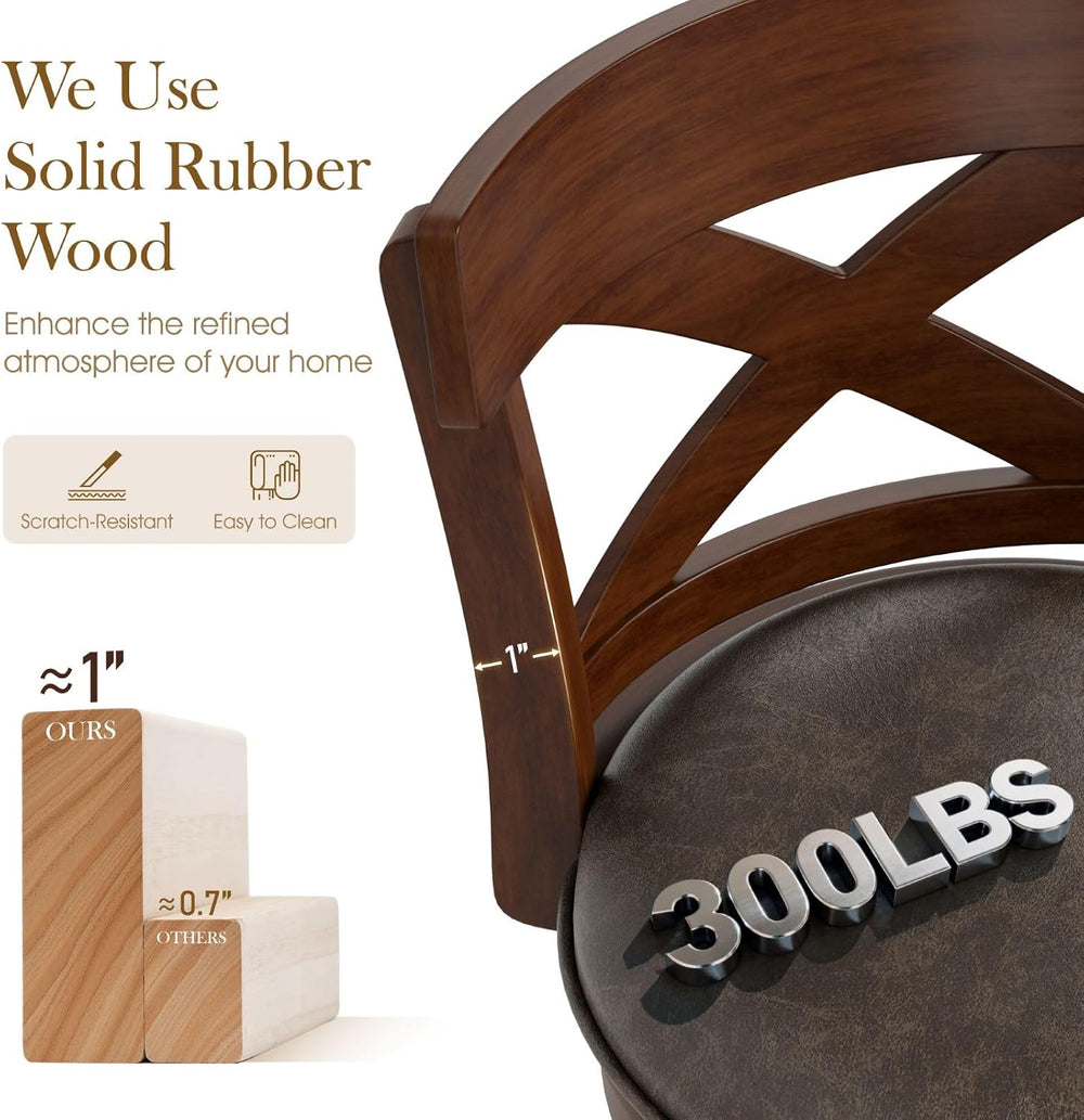 Sophia & William 30 Inch Swivel Bar Stools Set of 3, Bar Height Barstools