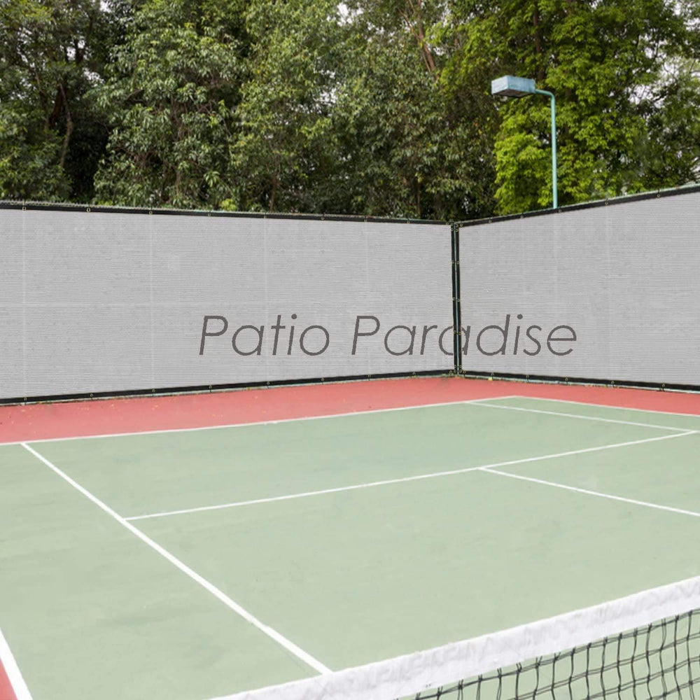 Patio 8' x 40' Fence Privacy Screen Gray Heavy Duty Windscreen Fabric...