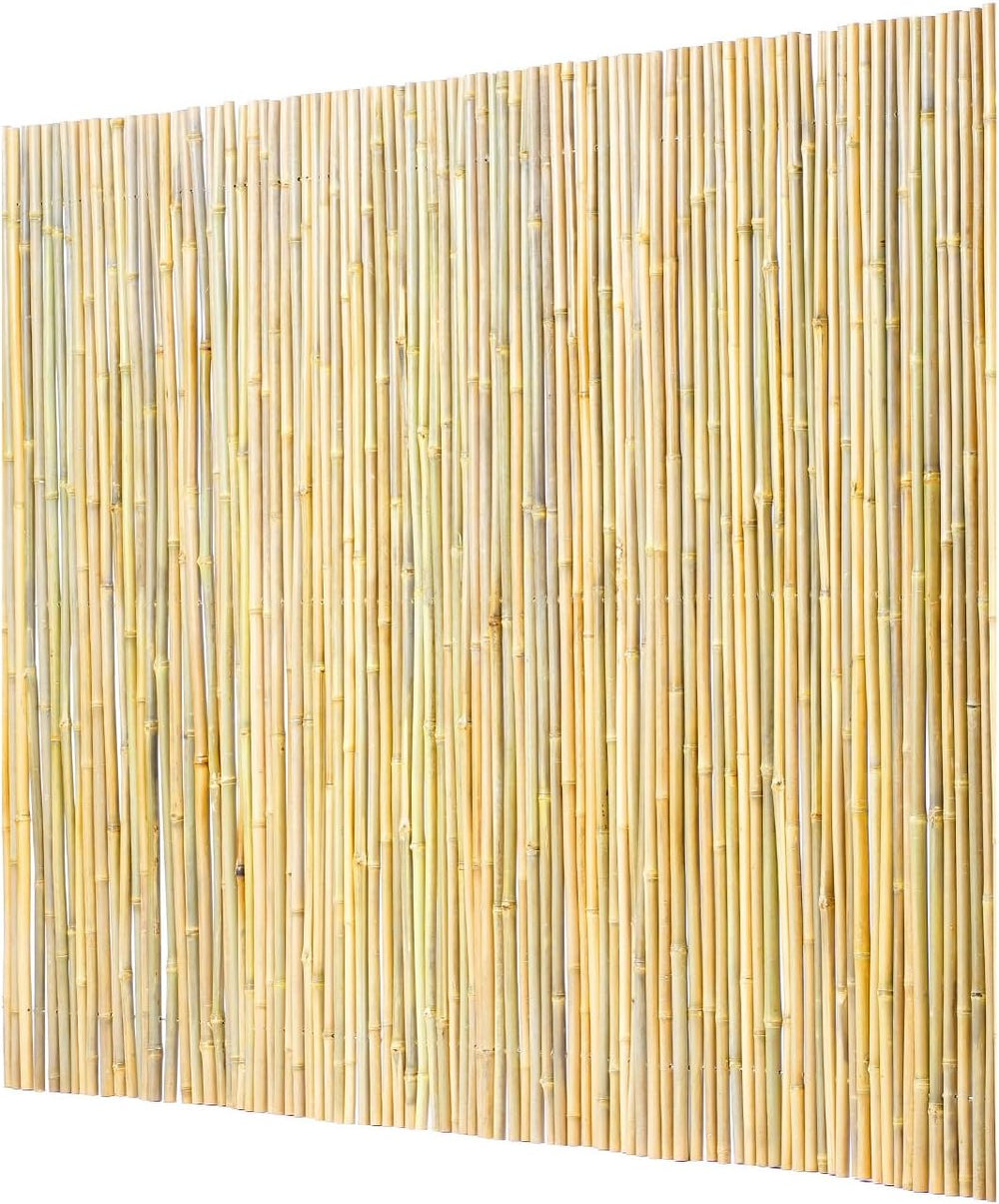 VEVOR Natural Rolled Bamboo Fence, Eco-Friendly Privacy Screen 4 ft H x 8 ft ...
