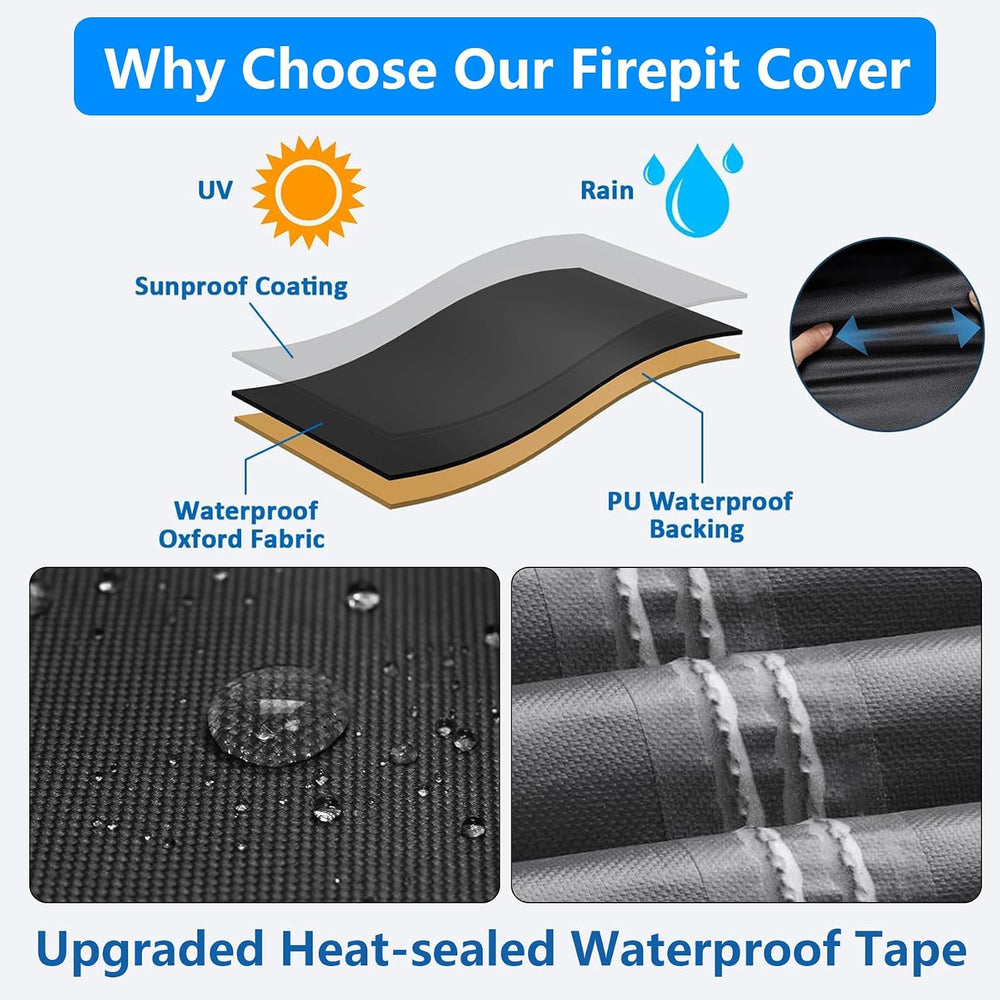 Fire Pit Cover for Ninja Fireside 360, Cover for Ninja Firepit, 600D Tear-Res...
