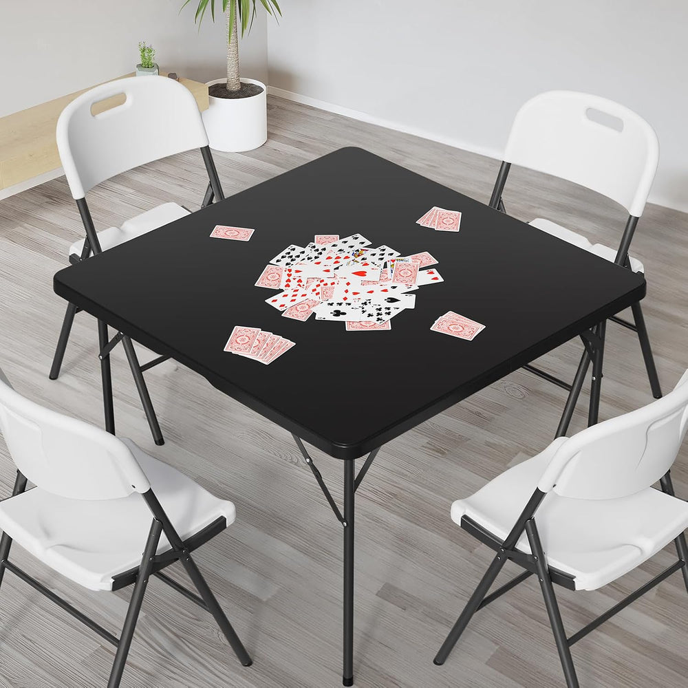 VINGLI 42" Fold in Half Square Table, Bi-Folding Commercial Portable Pla...