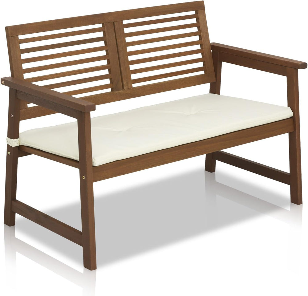 Furinno TIOMAN Outdoor Bench, Garden Bench with Back, for Patio, Garden, Porc...