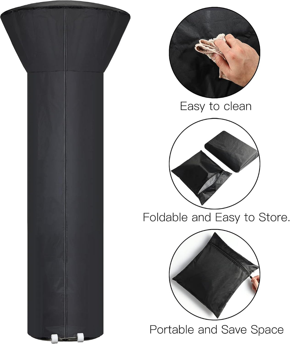 [2 Pack] Patio Heater Covers with Zipper and Storage Bag,Waterproof,Dustproof...