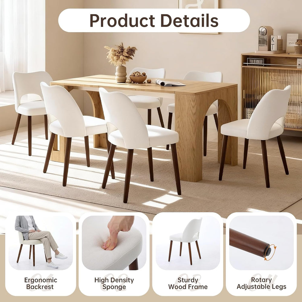GarveeHome Dining Chairs Set of 4, Modern Hollow Back Dining Room Chair