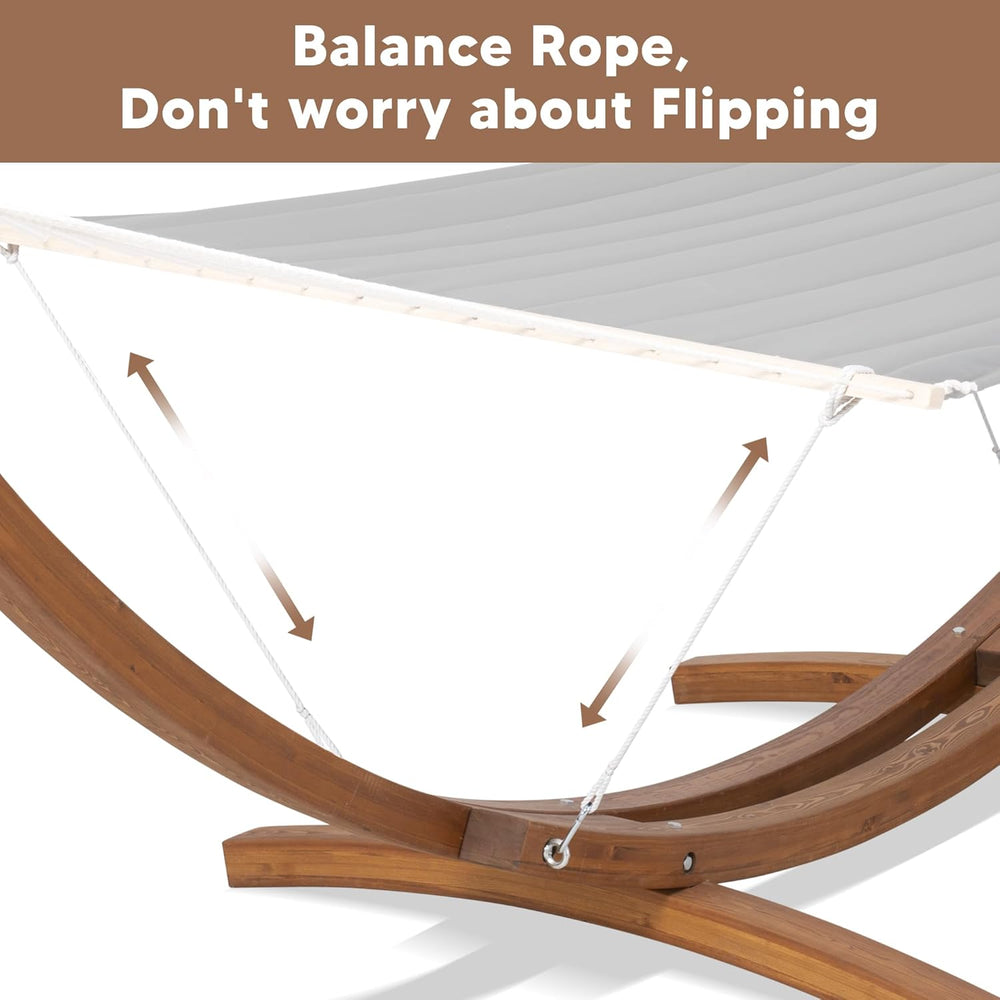 SUNCREAT Hammocks for Outside with Stand, Hammock Cover, Extra Large Double H...