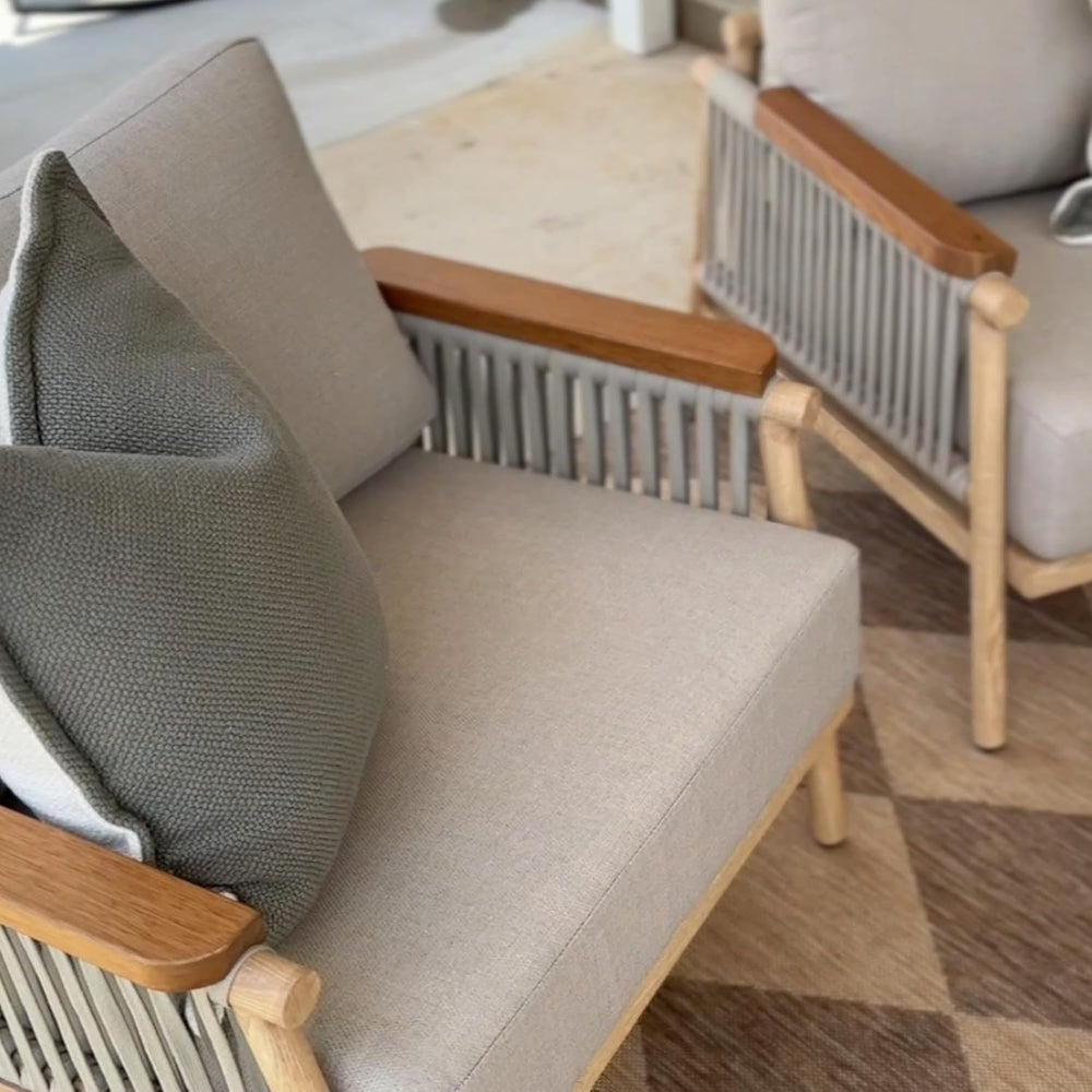 Acanva Moss Aluminum Outdoor Patio Furniture, Armchair