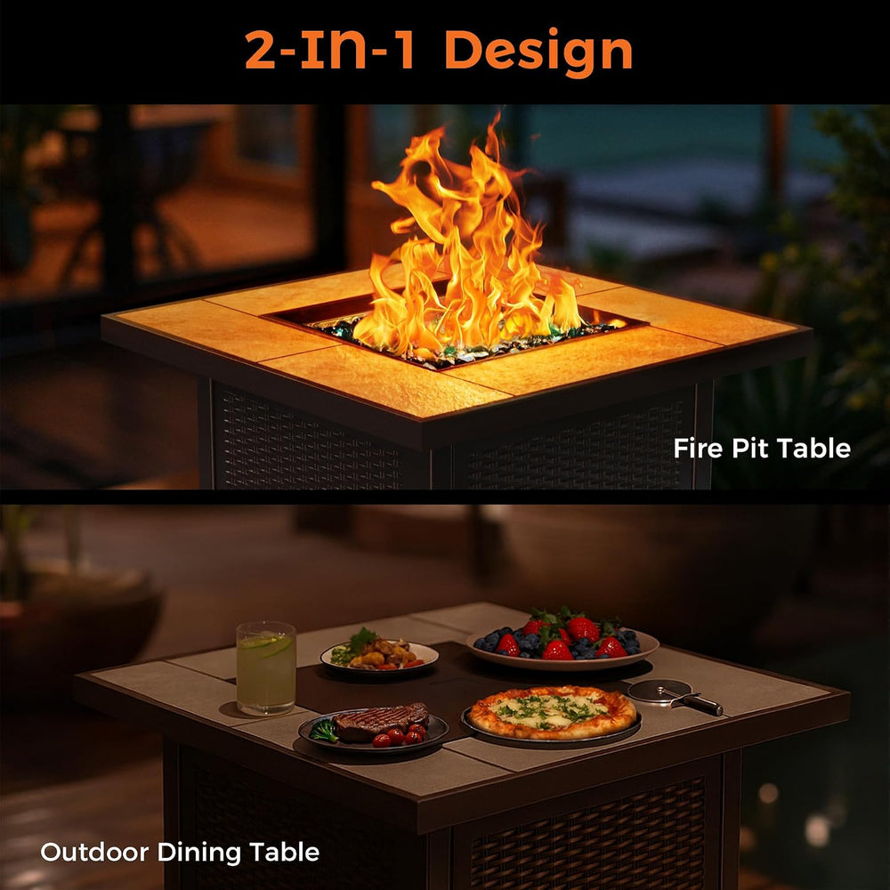 BALI OUTDOORS Propane Gas Fire Pit Table