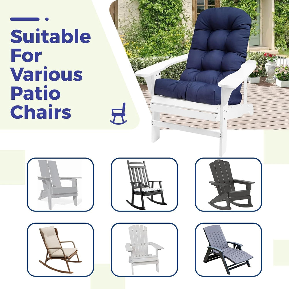Outdoor Adirondack Chair Cushions Floral Set of 2 for Patio Furniture