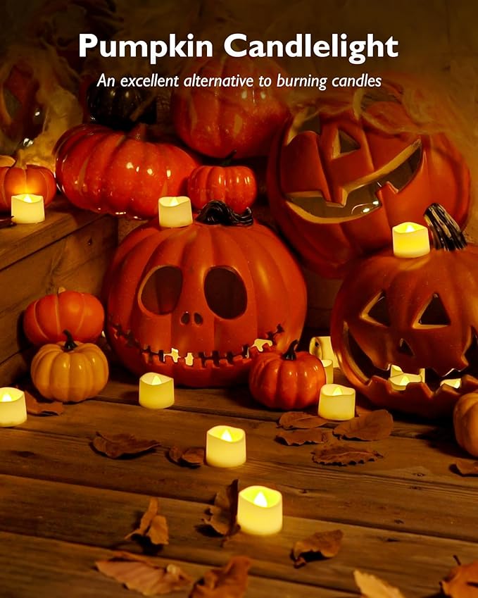 Homemory 24Pcs Flickering Flameless Candle Battery Operated, 200+Hours Fake E...