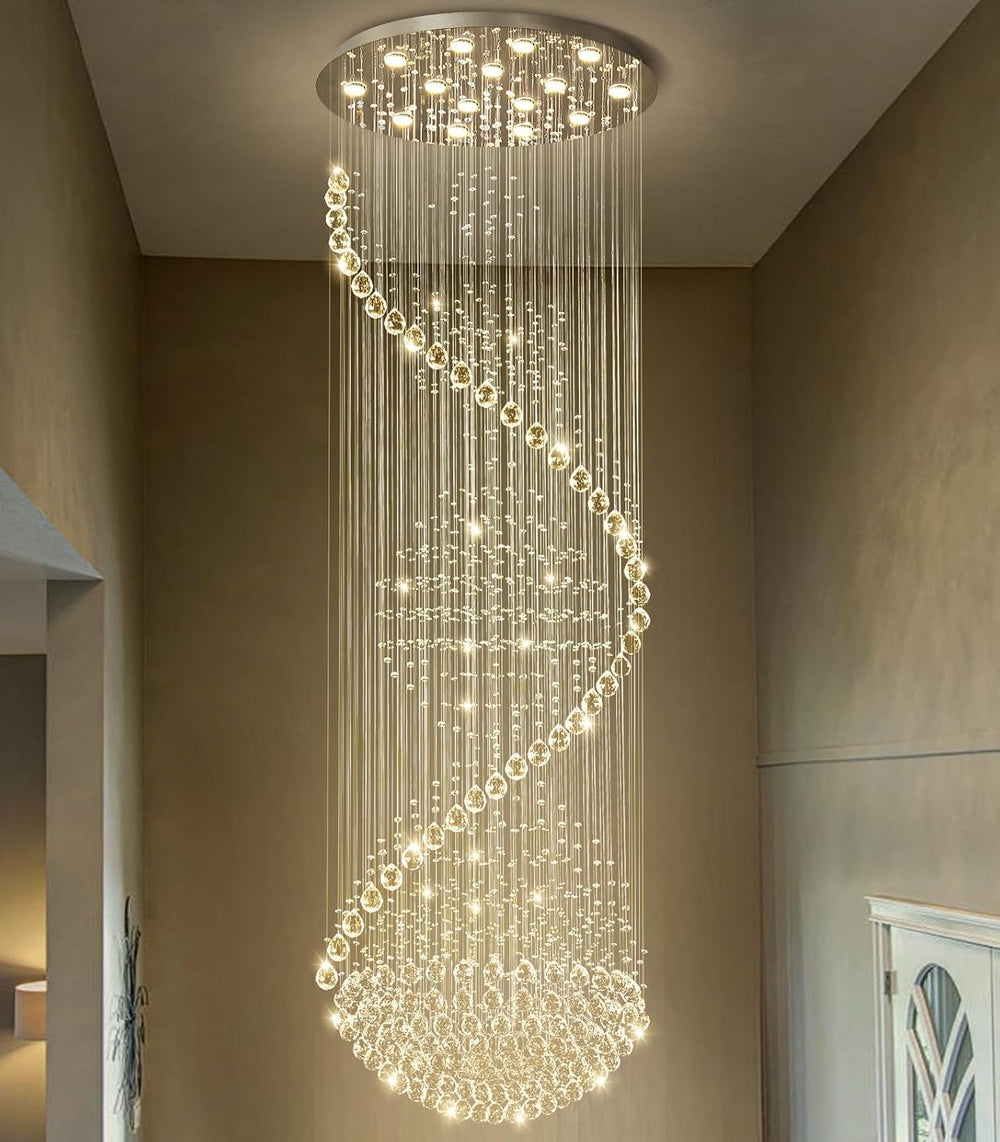 D40'' x H120'' Crystal Chandelier High Ceiling Chandeliers fo...
