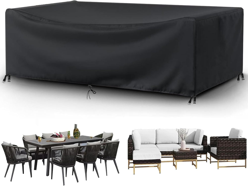 Patio Furniture Covers Outdoor Table Cover Waterproof Rectangular 420D Garden...