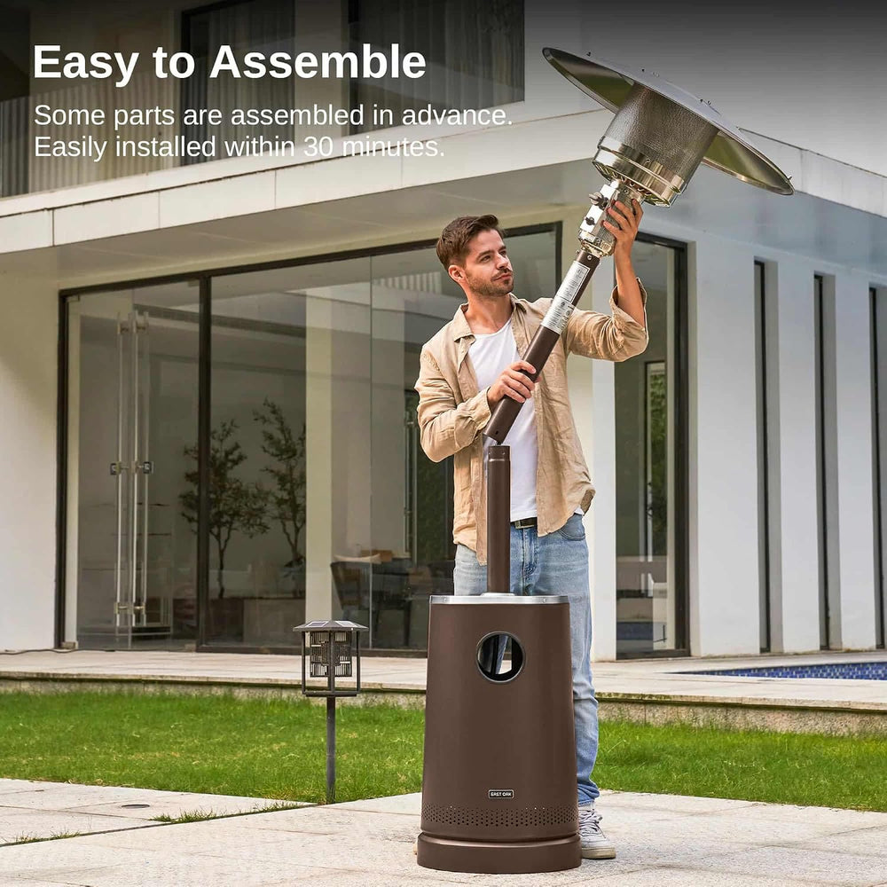 EAST OAK 50,000 BTU Patio Heater with Sand Box, Table Design, Double-Layer St...