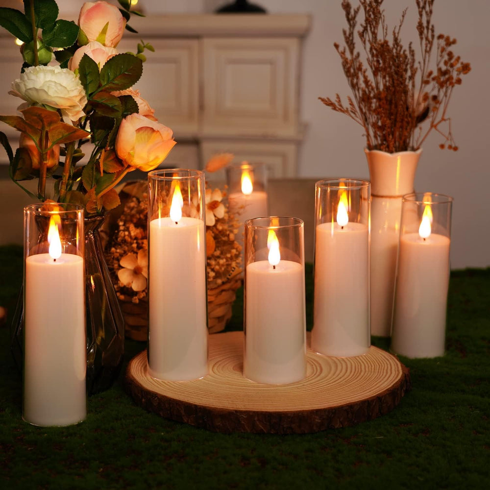 Amagic Magic Pure White Flameless Candles, Battery Operated Candles, Acrylic ...