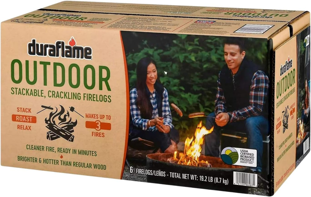 Duraflame Outdoor Firelogs – Crackling Fire Logs for Fire Pits, Camping, Bonf...