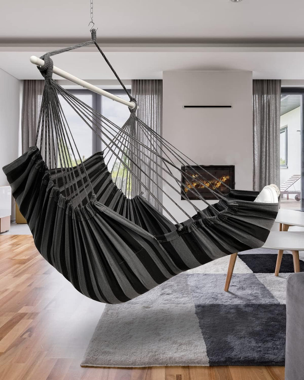 Miztli Hammock Chair Hanging Chair Swing for Bedroom with Foot Rest, Max 500 ...