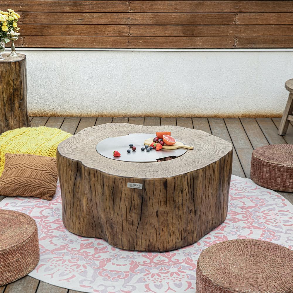 Manchester Concrete Fire Pit 42" x 39" Outdoor Patio Firepit Includ...