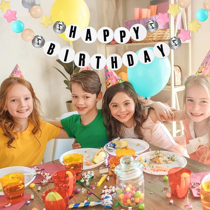 Giant Friendship Bracelet Garland Kit, DIY Birthday Banner with Letters Ball ...