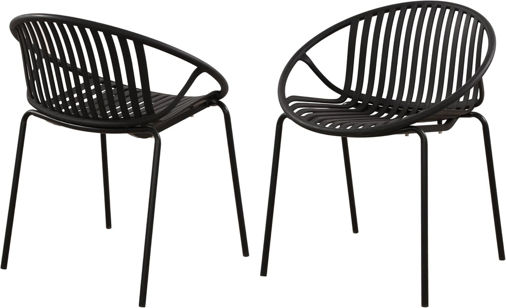Christopher Knight Home Set of 2 Tita Modern Patio Outdoor Dining Chairs, Sta...