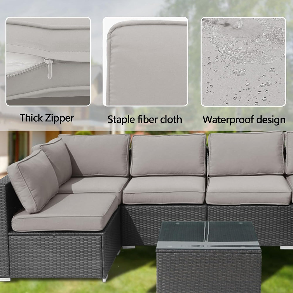 14Pieces Patio Cushion Covers Replacement Outdoor Couch Cushions Covers Splas...