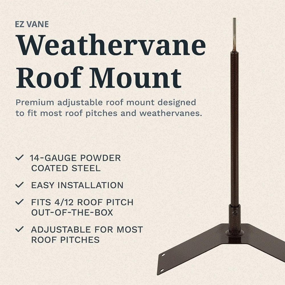EZ Vane Steel Standing Deer Weathervane with Wind Cups — Roof Mount