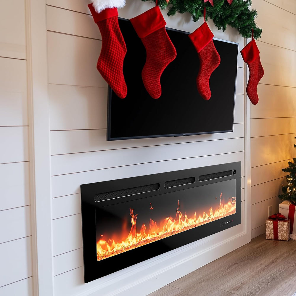 Silonn 60″Smart Electric Fireplace Heater with App & Remote Control, 4777...