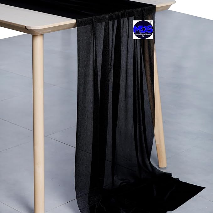 MDS Halloween Chiffon Table Runner - 10 Pack, 29 x 170 Inches, 14ft Each - Sh...